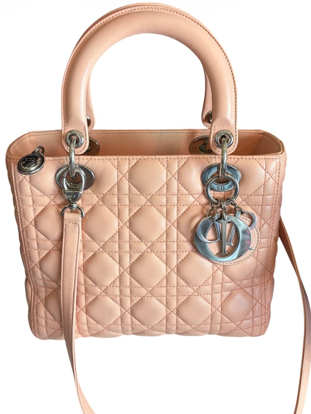 LADY DIOR LAMBSKIN MEDIUM BAG ORIGINAL STRAP